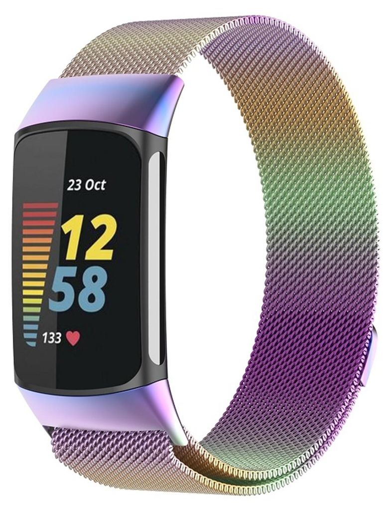 Für Fitbit Charge 6 / 5 Metall Stahl Mesh Armband mit Produktbild 