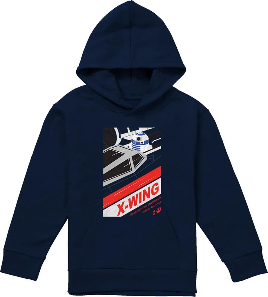 Star Wars - "Xwing Droid" Kapuzenpullover für Kinder TV24499 (128) (Marine)