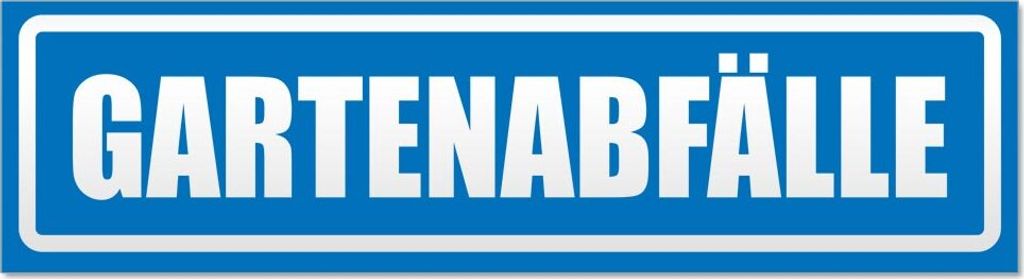 Gartenabfälle invertiert Magnetschild Schild magnetisch