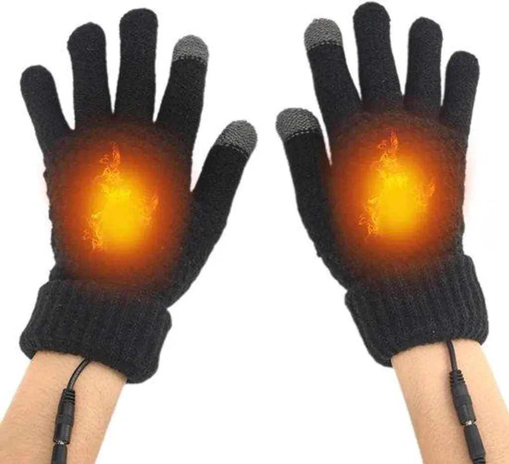 Mitaines tricotées chauffantes USB pour homme et femme - Confort Hiver
