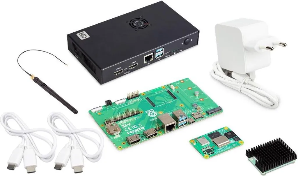 Kit Raspberry Pi 5 Compute Module avec interface PCIe et 4K HDMI