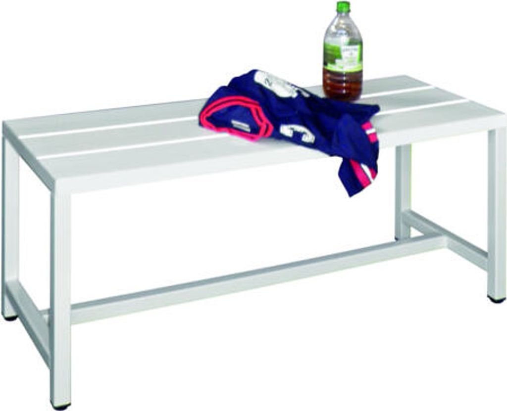 Umkleide-Sitzbank - Breite 1.000 mm - Kunststoffleisten - anthrazitgrau