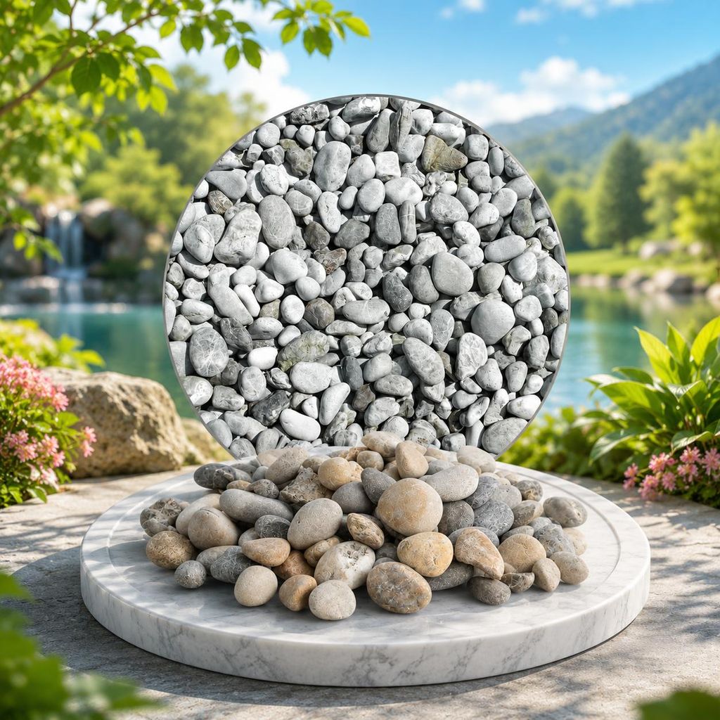 Best For Home - Kieselsteine | gartensteine für boden | Produktbild  KI-generiertes Bild