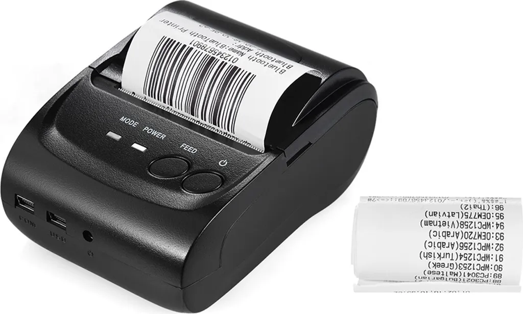 Imprimante ticket Bluetooth POS-5802DD thermique 58mm pour Android iOS