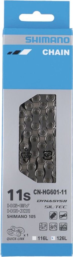 SHIMANO CN-HG601-11 GRX Schaltungskette, 126 Glieder, Produktbild 