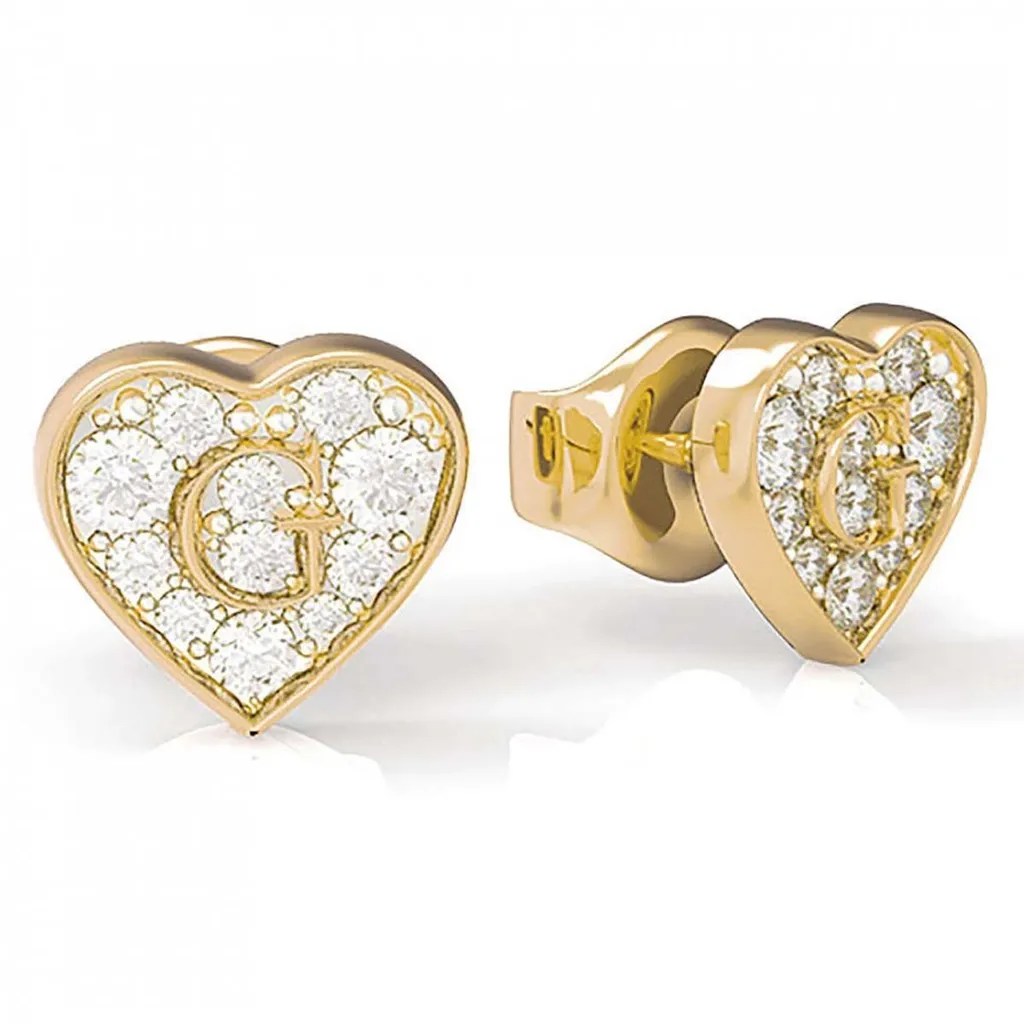 Boucles d'Oreilles Guess Hypoallergéniques en Acier et Cristal Brillant
