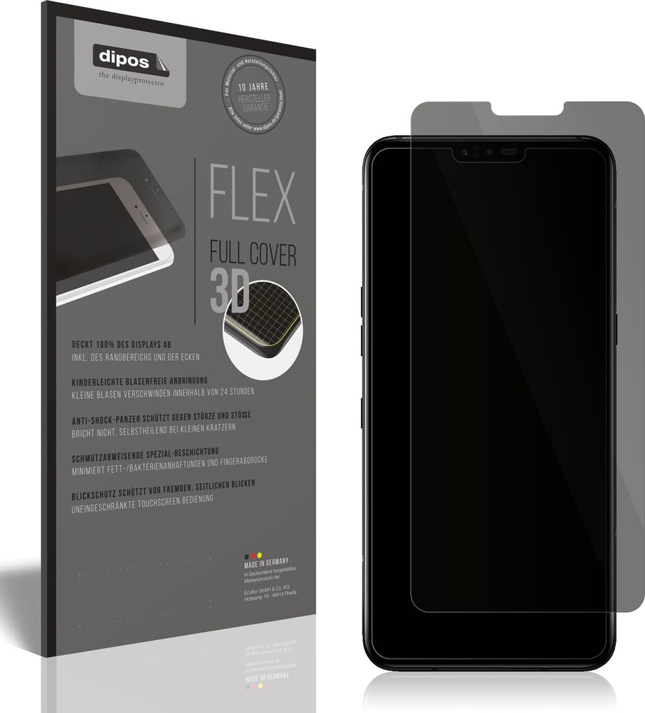 Full Cover Privacy Blickschutzfolie für LG V50 ThinQ Folie Produktbild 