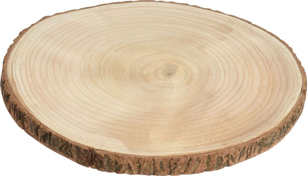 Excellent Houseware Untertasse Holzscheibe 20 cm