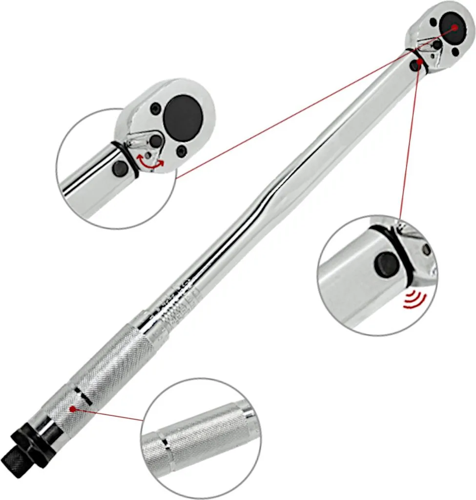 Chiave Dinamometrica di Precisione 1/2'' 28-210Nm - Design Ergonomico