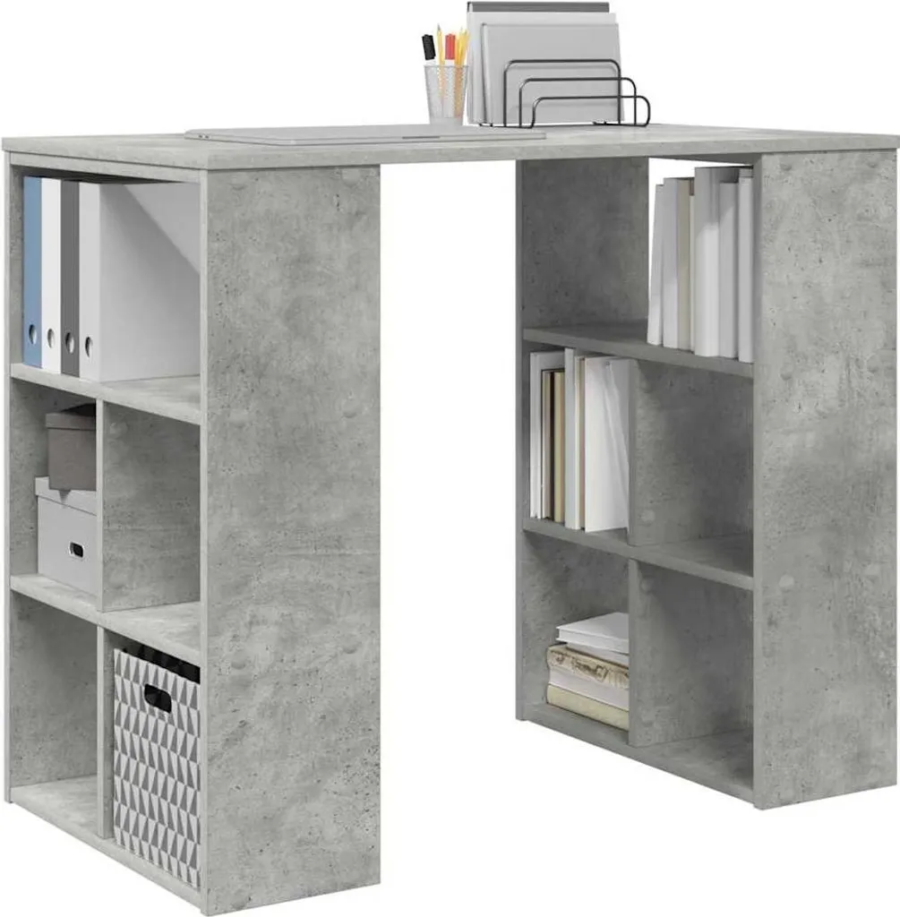 Scrivania Grigio Cemento Maison Exclusive 90x50x75 cm | Offerta Online - 3