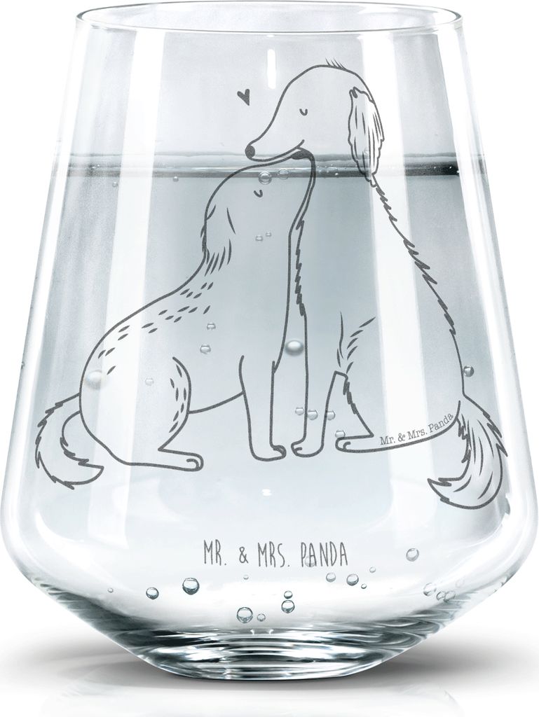 Mr. & Mrs. Panda Glas Hunde Liebe - Transparent - Geschenk, Tumbler, Sprüche, Dekoglas, Becherglas, Wasserglas, Herz, Kuss, Hund, Kuscheln, Trinkg...