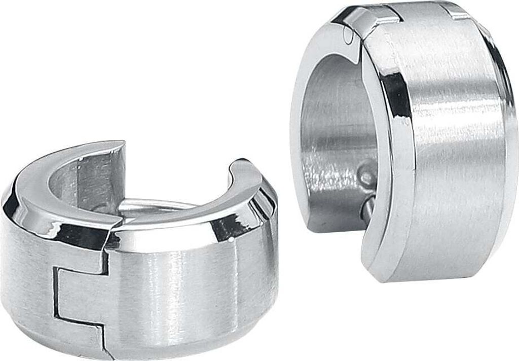 etNox Ohrring Uni Edelstahl Creolen silberfarben Standard Produktbild 