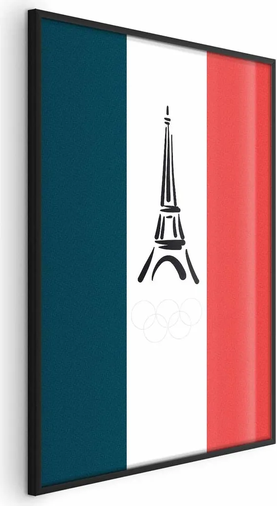 Poster Francia 60x90cm Cornice Nera Senza Bordo - Qualità Galleria