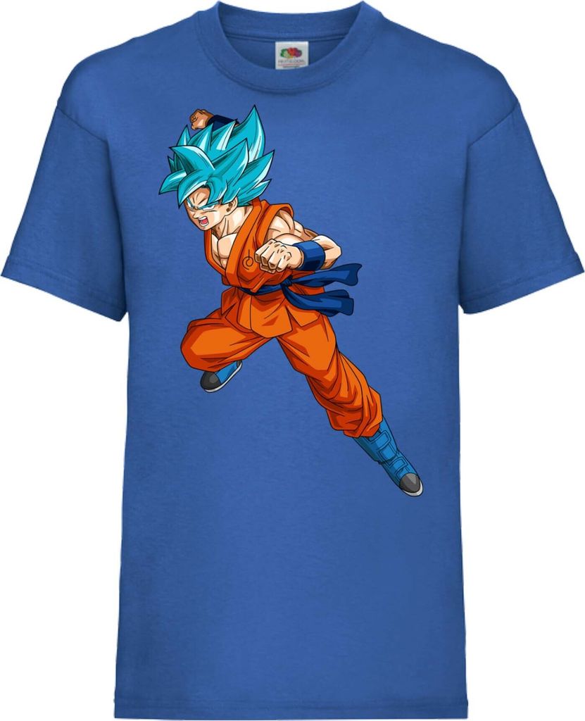 Kinder T-Shirt Dragon Anime Manga Ball Z 11 Ssj, 5-6 Jahr - 116 / Blau