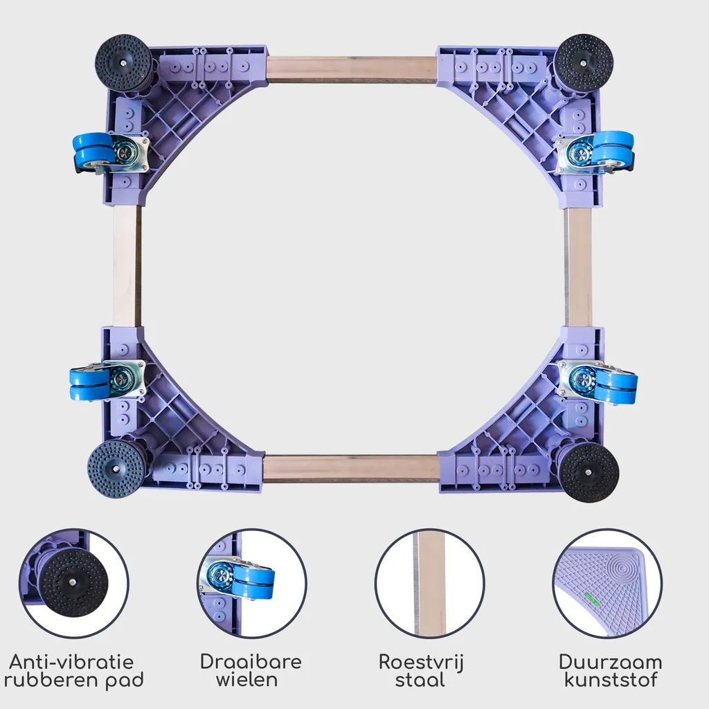 Support Lave-Linge Réglable Haute Résistance 300 kg - Base Mobile Pro - 4