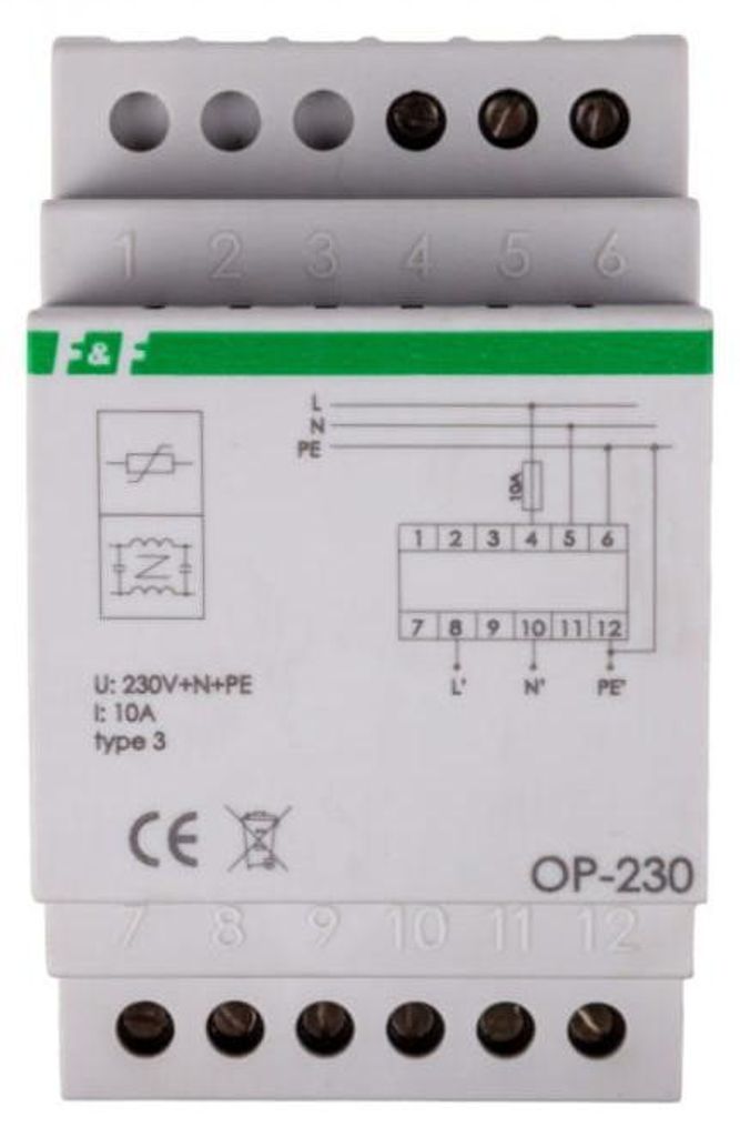Overspanningsbeveiliging type T3 met drievoudige Productafbeelding 