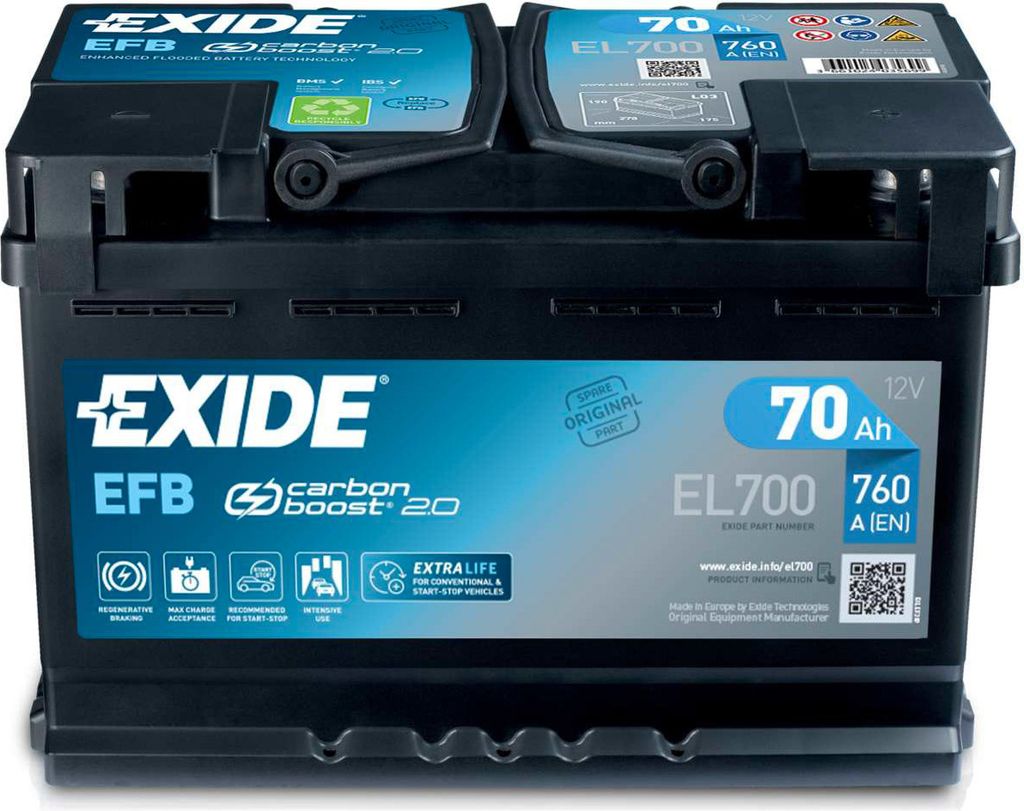 Batéria Exide El700 Efb Obrázok produktu 