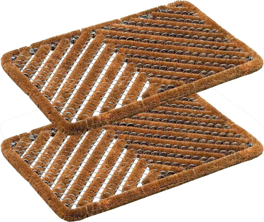 Astra Fußmatte für Innen und Außen COCO BRUSH 2ER SET Natur 40 x 60 cm
