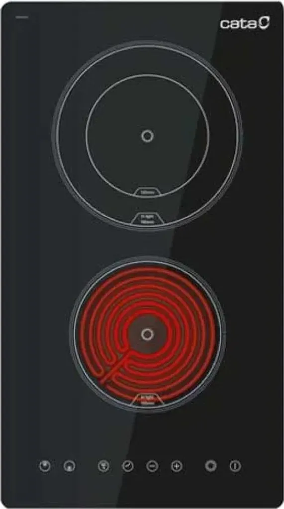 Cata TD3002BK Plaque Induction 2 Foyers avec Commandes Tactiles Noire