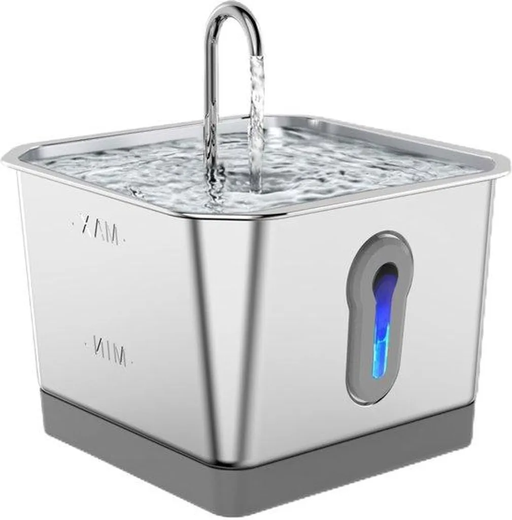 Fontaine à eau pour chat 3,5 L en inox avec pompe ultra silencieuse
