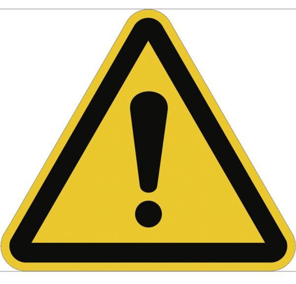 Dreifke Schild Allgemeines Warnzeichen ISO 7010, Alu, 200 mm SL