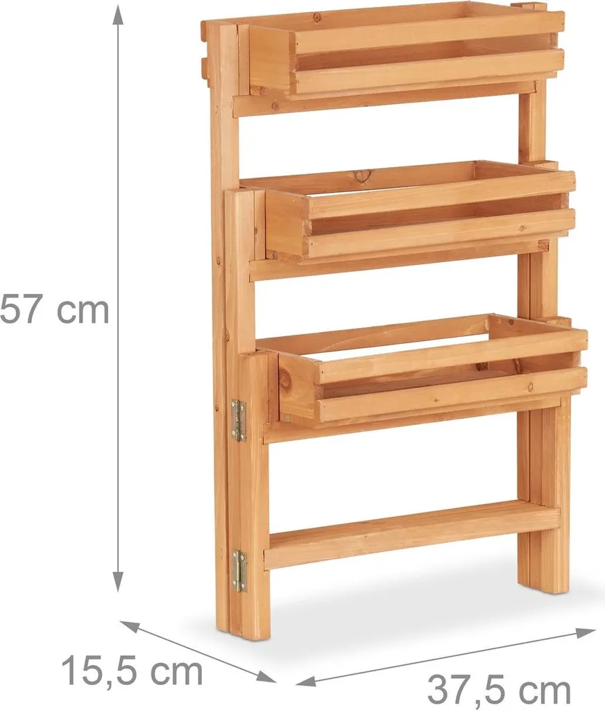 Échelle à fleurs réglable pour balcon et terrasse - Support vertical - 4