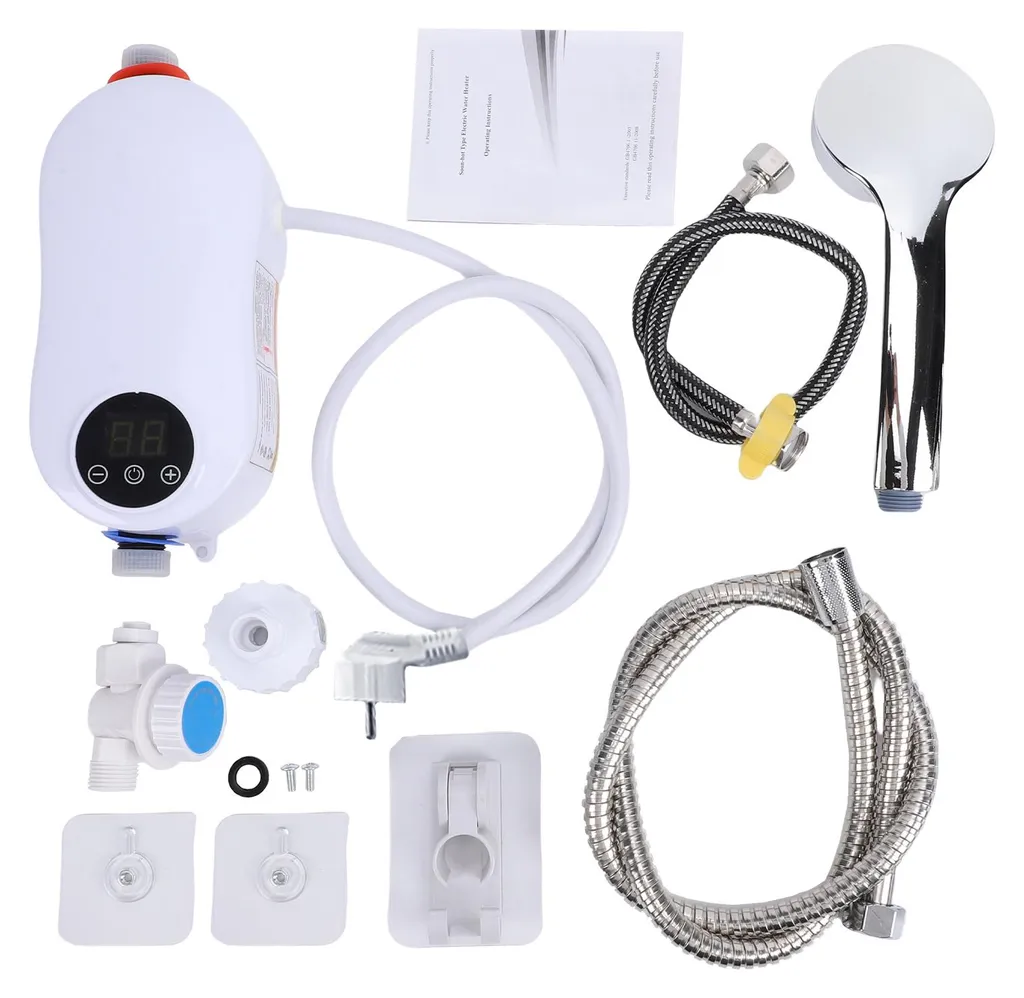 Chauffe-eau instantané 5500W tactile LED Blanc, Modèle AquaFast X5