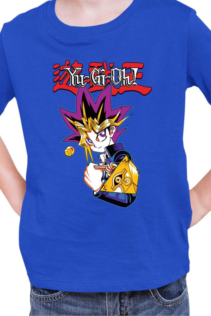 Kinder T-Shirt Japan Manga Anime Comics Yu Gi 015, / Blau