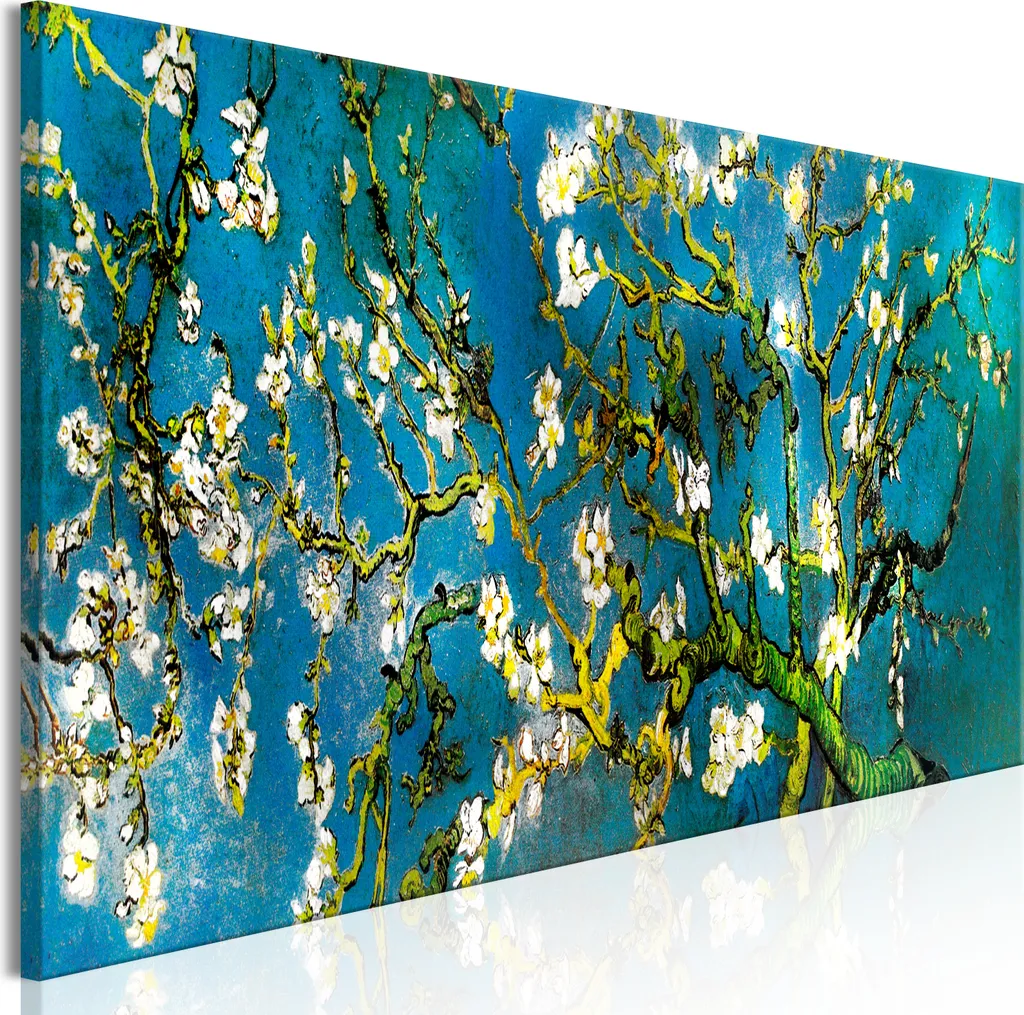 Quadro Zen Mandorlo in Fiore 90x30 | Tela Canvas per Relax e Arredo