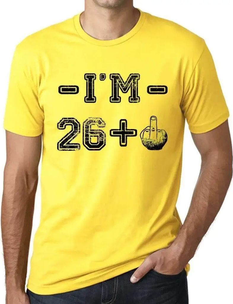 Herren Grafik T-Shirt 25 Jahre ich bin 24 + ein Mittelfinger – 25 Years I'm 24 + A Middle Finger – Geschenk 25. Geburtstag Jahrestag 25 Jahre J...