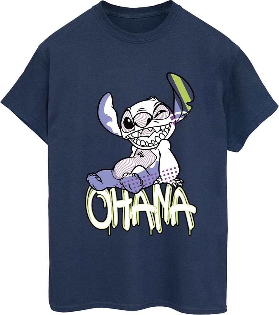 Disney - "Ohana" T-Shirt für Damen BI30298 (XL) (Marineblau)