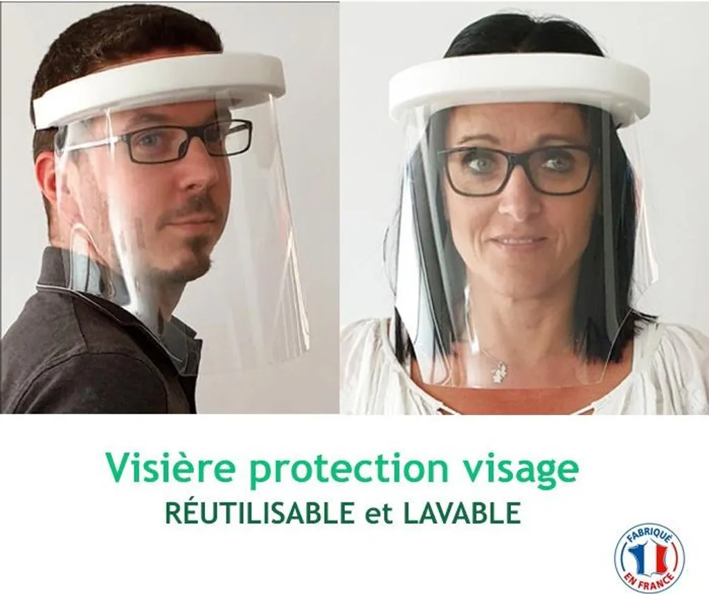 Visière protection visage pour commerce et bureau lot de 10 pièces légères