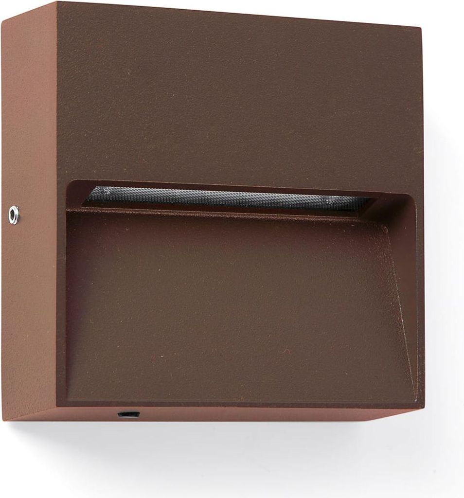 DUNE SQ Quadrat-Wandapplikat in Rostbraun, 3W 4CCT