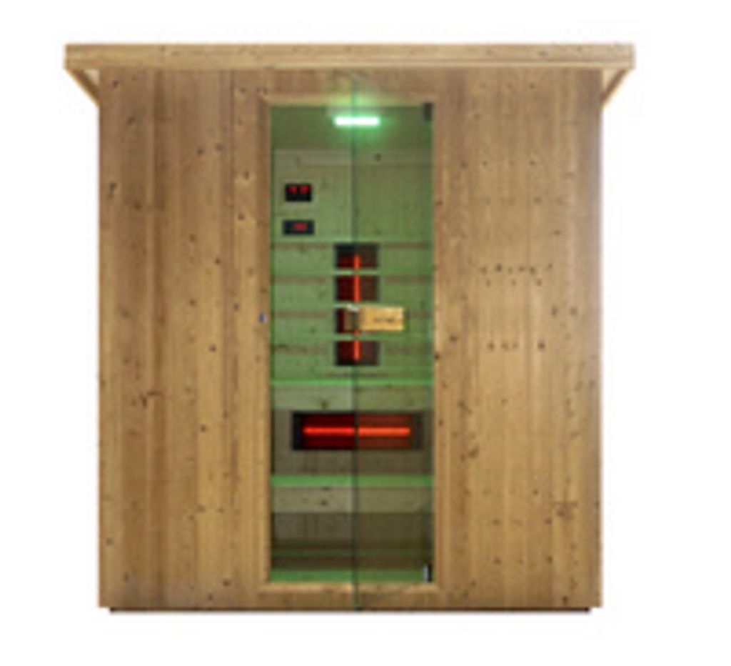 Outdoor Kombination Sauna und Infrarotkabine LAHTI - Mit Produktbild 