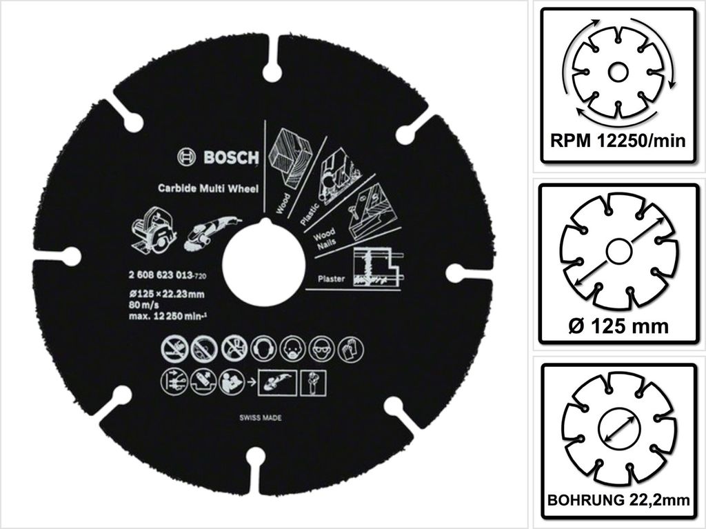 BOSCH 2608623013 BOSCH Trennscheibe Carbide Multi Wheel für Image du produit 