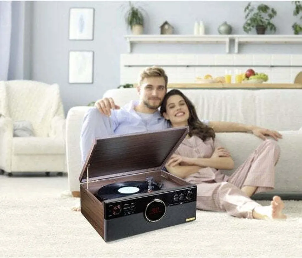Technaxx TX-137 Microchaîne pour Numériser Vinyles et Écouter Radio DAB+ - 11