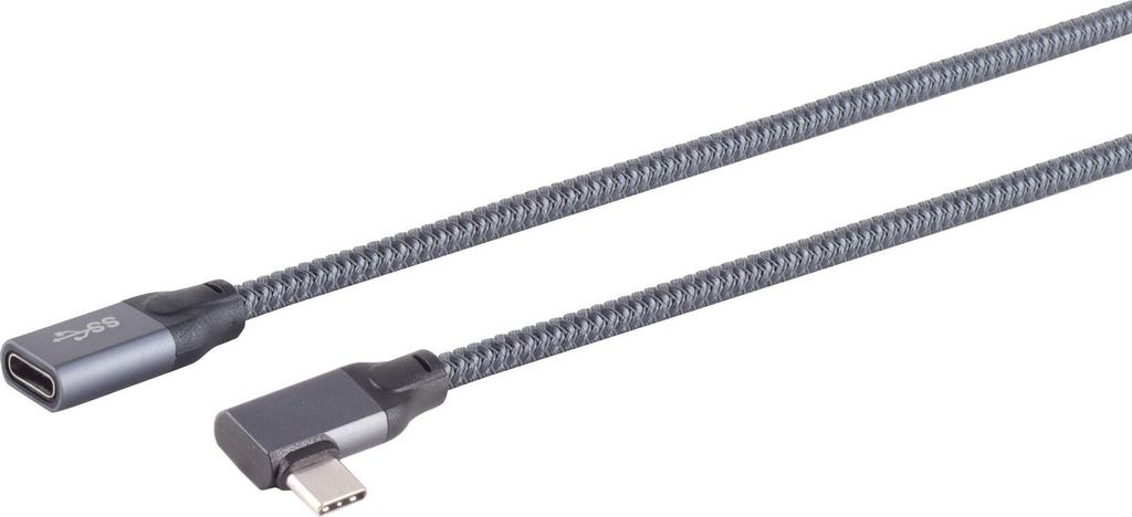USB-C Verlängerungskabel, 3.2, 90°, Pro, 0,5m