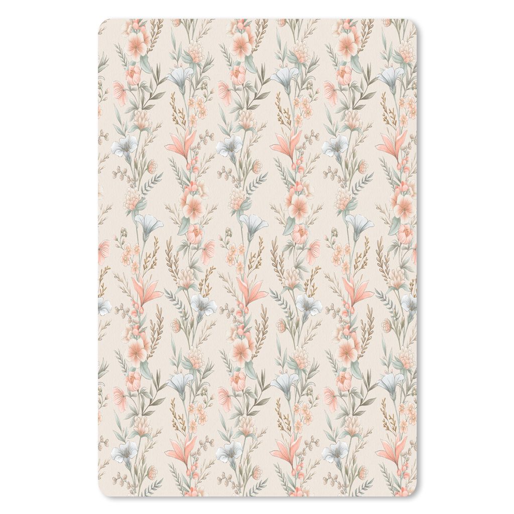 MuchoWow Mauspad Mousepad Blumen - Vintage - Muster 18x27 cm - Mousepads - Maus Mat - Pad - Mausunterlage