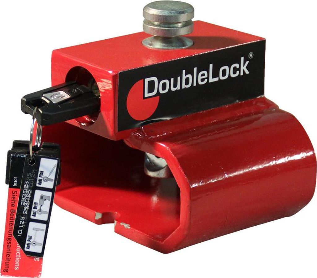 Festes Schloss SCM geprüft Double-Lock Passt auf fast alle Abschleppösen TriangleLockRed