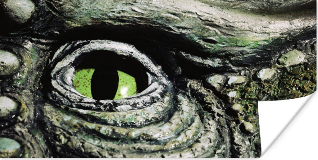 MuchoWow Poster Nahaufnahme - Dinosaurier - Auge 160x80 cm - Foto Poster