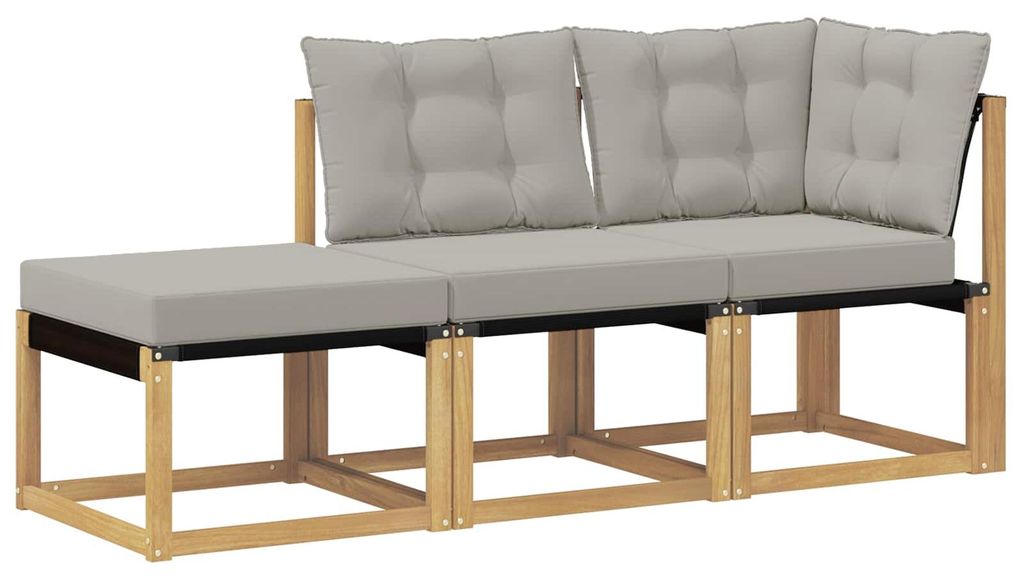 “2026 Modern“ Weiß Sectional Sofa Einheiten mit Kissen 3 Stück Weiß - Designermöbel 89267 - Gartensofas