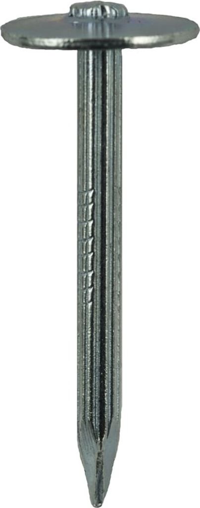 Stahlnagel, glanzverzinkt, durchgängig geriffelt, Scheibenkopf 250 Stück 50mm