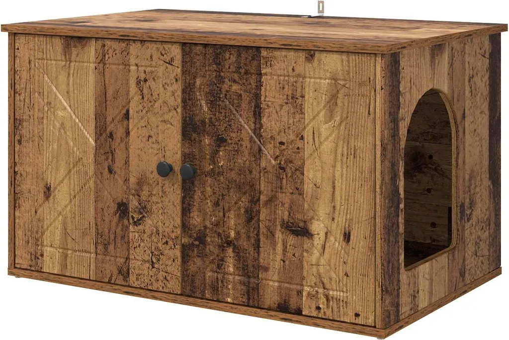 Cuccia Gatto SYFAX™ 85x55x50 cm Legno Massiccio Recuperato | Offerta