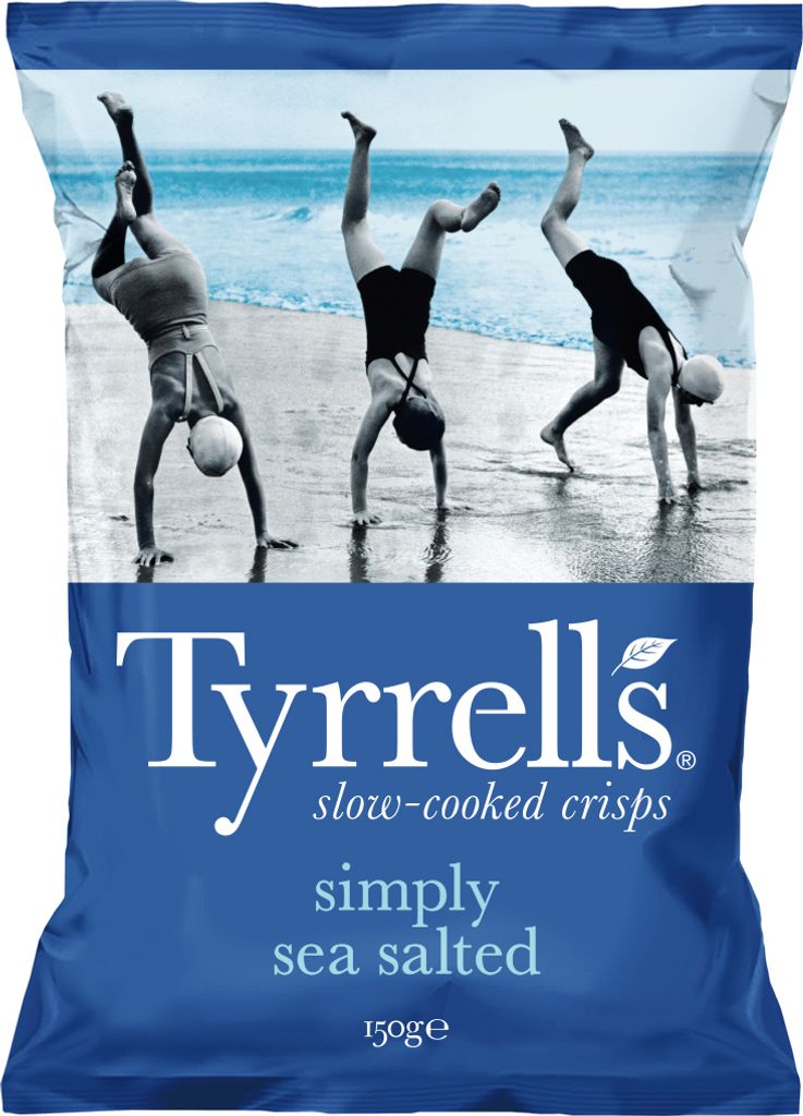 Tyrrells Handcooked Lightly Sea Salt Chips Vegetarisch Produktbild 