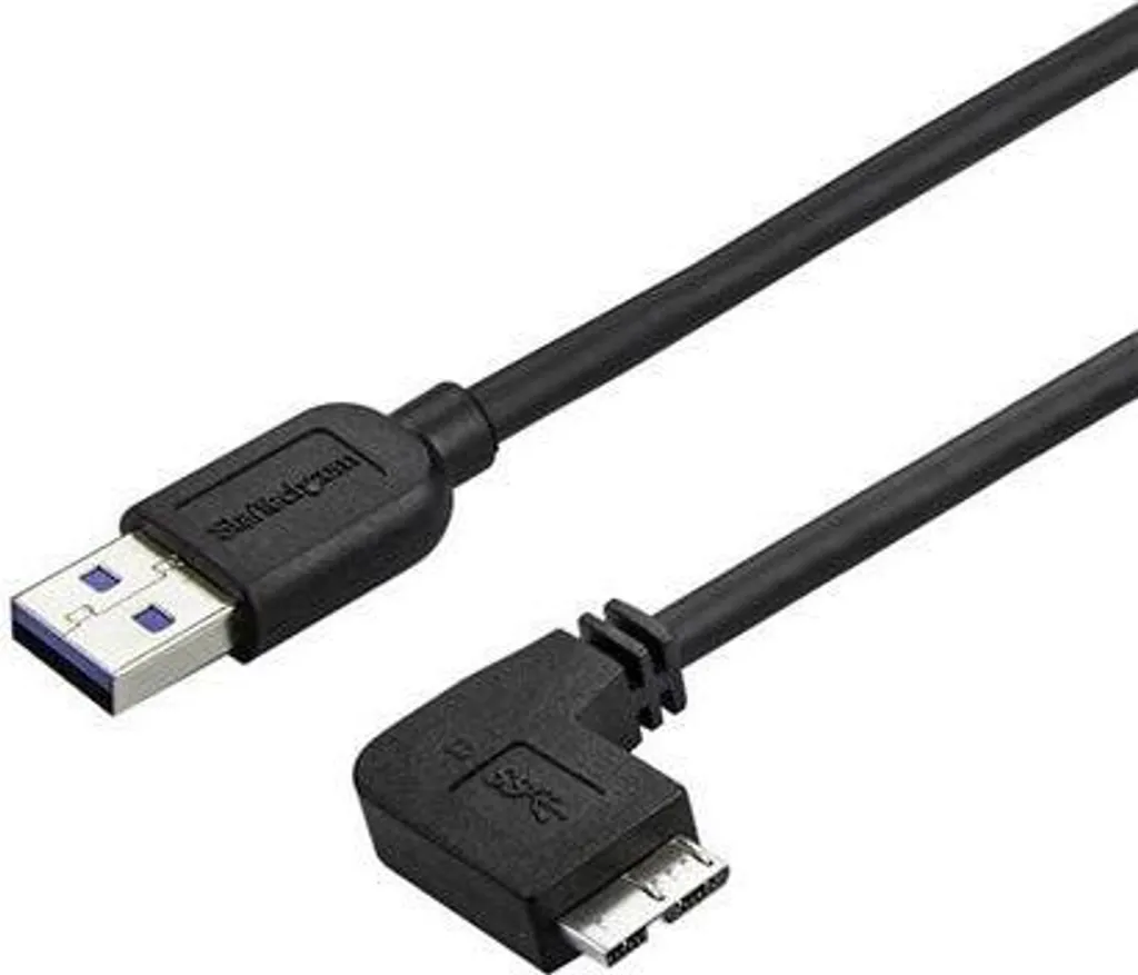 Cavo USB 3.2 Gen 1 Slim Nero - Micro-USB B Angolato 1m StarTech