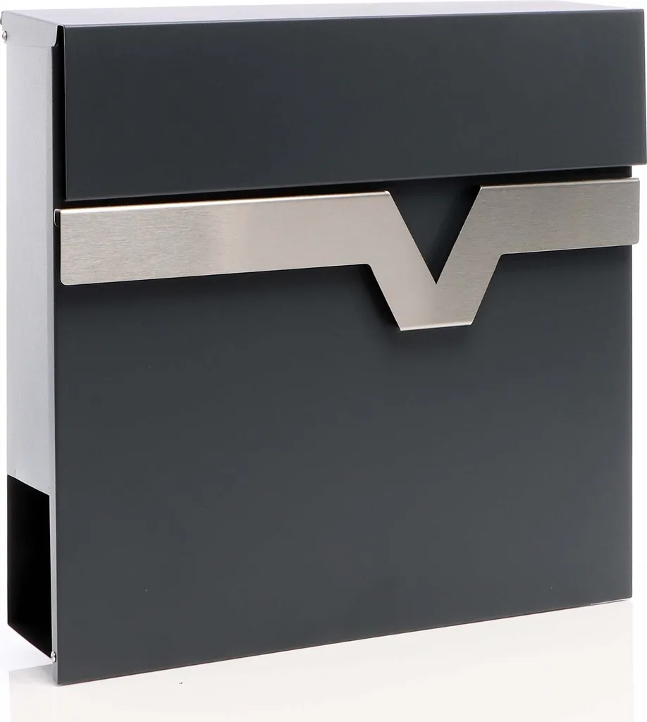 XPOtool V60 Boîte aux lettres murale anthracite en acier avec Softclose