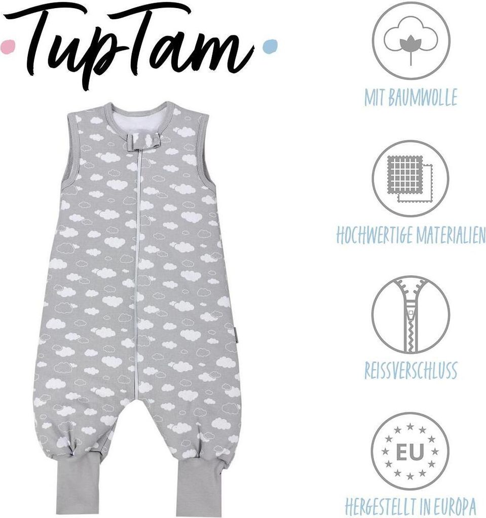 TupTam Babybroekje met Voetjes Kleurrijk Set van 5, Jongen 6, 62