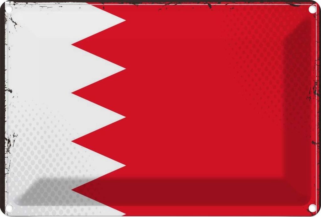 vianmo Blechschild 12x18 cm Bahrains Bahrain Flagge Fahne Produktbild 