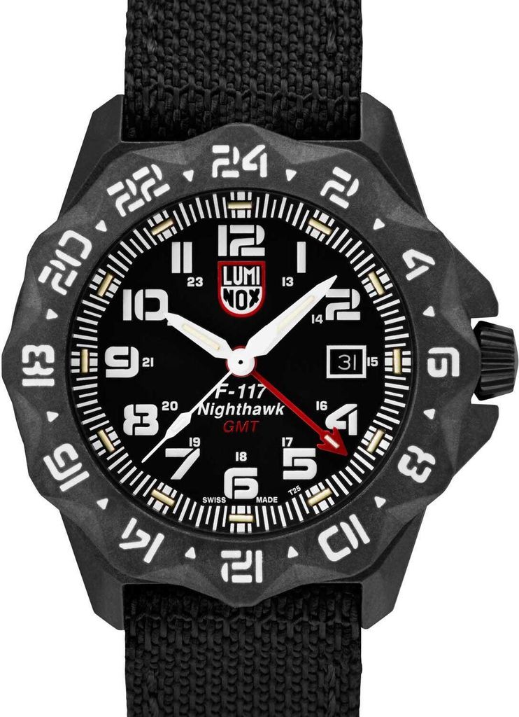 Luminox XA.6441 F-117 Nighthawk GMT schwarz Carbonox Polyamid Herren Uhr NEU