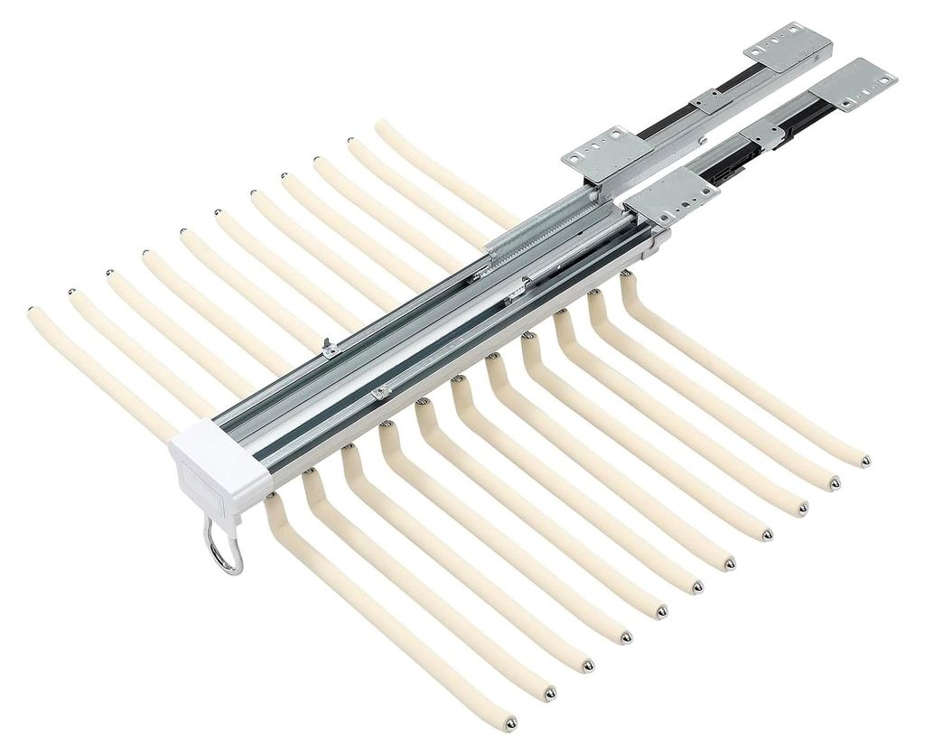 Hosenhalter Hosenbügel mit 22 Armen Hosenauszug Herausziehen Hosenaufhängung HosenstäNder Tragkraft 15 kg für Schlafzimmerschränken, Spinden u...